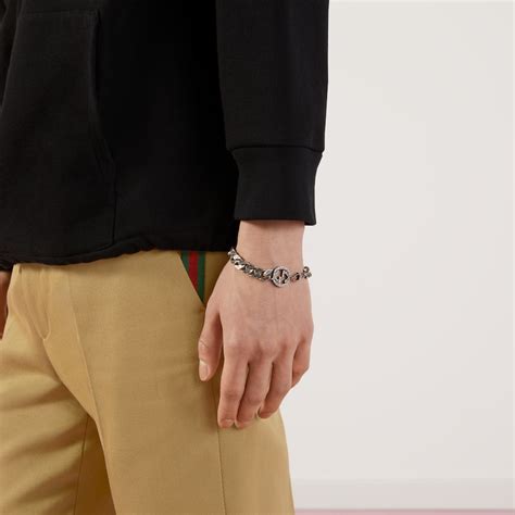 gucci silver bracelet with interlocking g|sterling silver interlocking g bracelet.